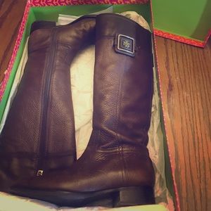Tory Burch Brown Julian Riding Boots - Size 7